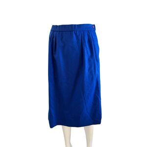 Pendleton womens 6-8 bright royal blue 100% virgin wool high waisted hand tailor